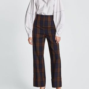 NEW! ZARA CHECK PANTS, SIZE SMALL